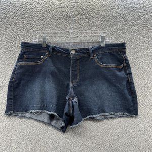 Fire & Gold Shorts Women's 10 Blue Dark Wash Denim Cut Off Shorts Ladies 10